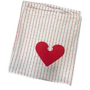 IKEA Red Heart Stripe Cotton Twin Duvet Cover, Dots/heart